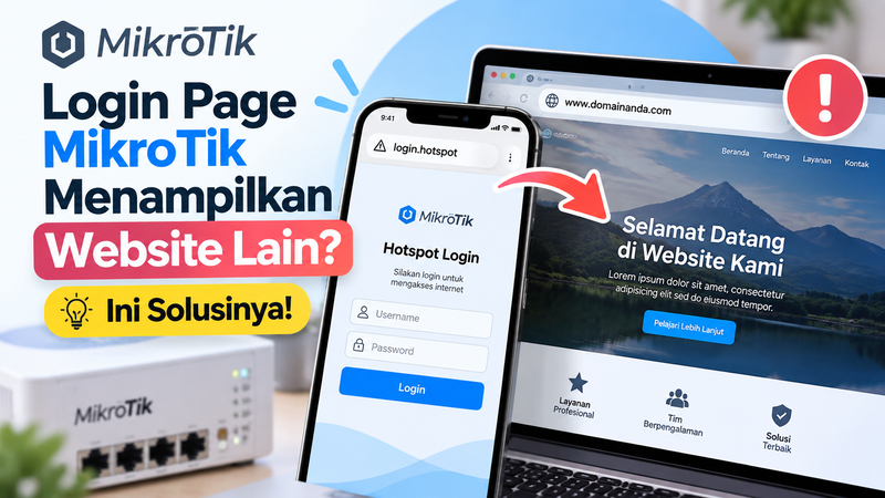 Login Page Hotspot MikroTik Muncul Website Lain? Ini Solusinya