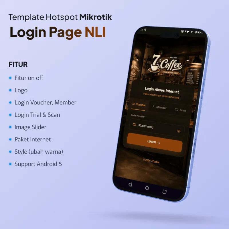 Login Page Hotspot MikroTik NLI – Coffee Shop
